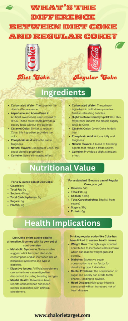 What's the difference between diet coke and regular coke?